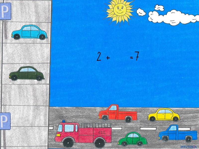 Spiel 2 - Addition Autos 2